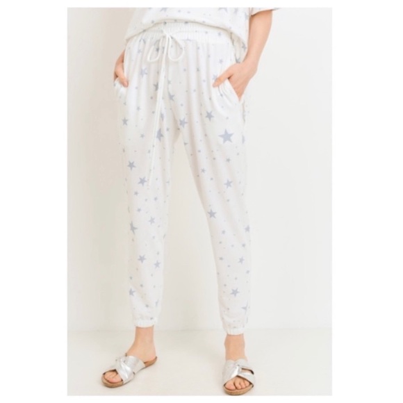 Private Label Pants - New Blue Star Ivory Lightweight Jogger Pants